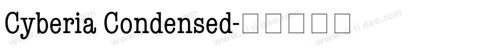 Cyberia Condensed字体转换